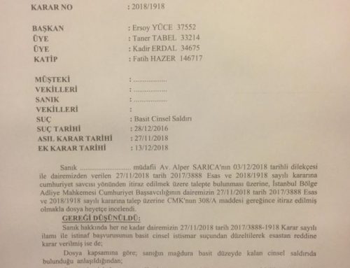 İstinafta kesinleşen ceza kaldırıldı